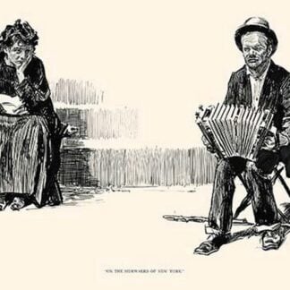 On the Sidewalks of New York by Charles Dana Gibson
