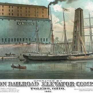 Operated by Union Railroad Elevator Company by Calvert Lith. Co