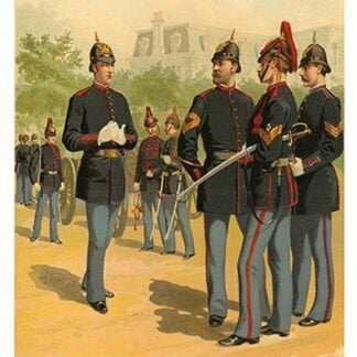 Outside Of The Executive Mansion - 1888 - Staff & Artillery In Full Dress By Henry Alexander Ogden