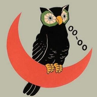 Owl on Crescent Moon