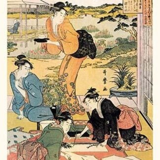 Painting in the Garden by Kitagawa Utamaro