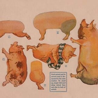 Paper Cutout Pig Dolls
