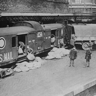 Paris to Coblenz Mail Train loaded by US Doughboys