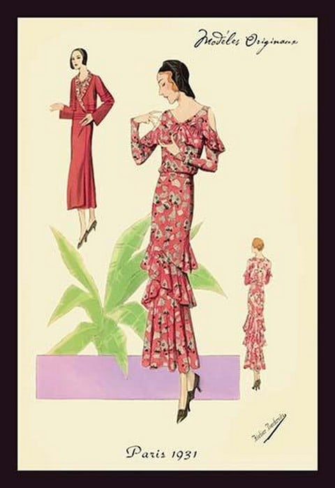 Party Dress with Ruffles and Flowers by Atelier Bachwitz