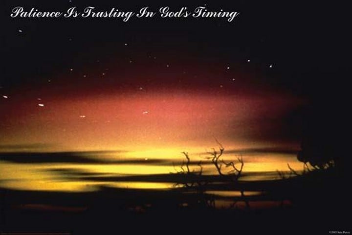 Patience is Trusting in God's Timing by Sara Pierce