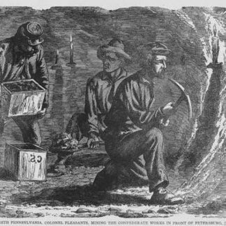 Pennsylvania Miners tunnel under Confederate defenses at Petersburg by Frank Leslie