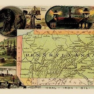 Pennsylvania State Map by Arbuckle Brothers