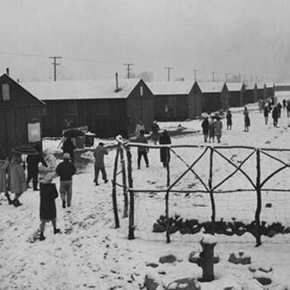 People leaving Buddhist church