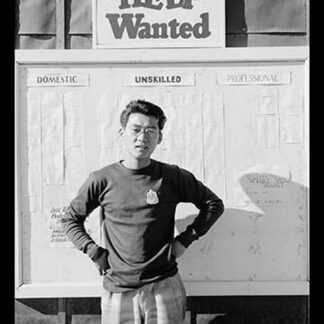 Phil Hara Overseeing the Work Offer Signs by Ansel Adams