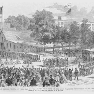 Philadelphia Embarkation in Philadelphia with Refreshments by Frank Leslie