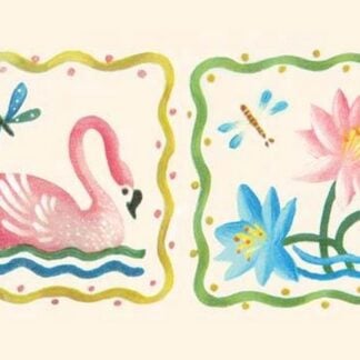 Pink Goose and Flowers