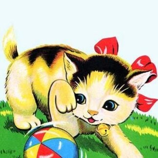 Playful Cat and Ball