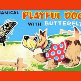 Playful Dog with Butterfly