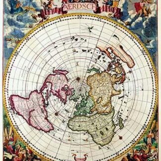 Polar Projection Map of the World by Cornelis Dankertz