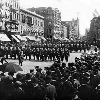 Police Parade through Streets of New York