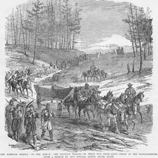 Pontoon Bridge Transported from Aquia Creek to the Rappahannock by Frank Leslie