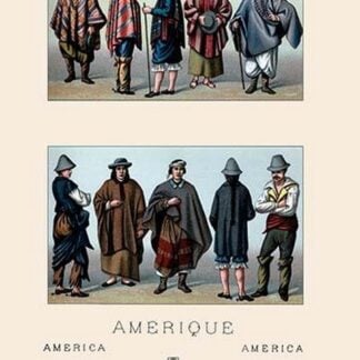 Popular Chilean Costume by Auguste Racinet