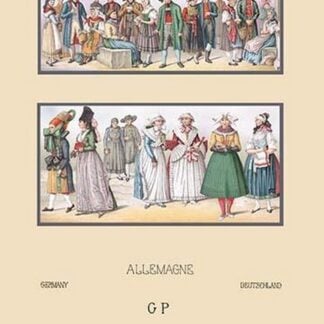 Popular Saxon and Bavarian Costumes by Auguste Racinet