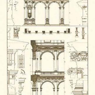 Porch of the Cathedral of Spoleto and Arcade from Palazzo Farnese by J. Buhlmann