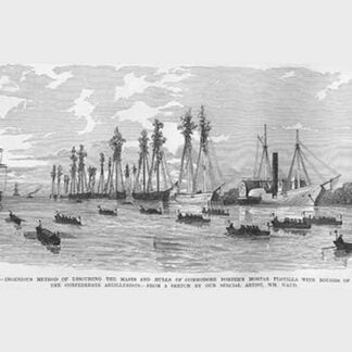 Porter's Mortar Flotilla Camouflaged as trees by Frank Leslie