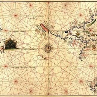 Portolan Map of the Western Hemisphere Showing North and South America by Battista Agnese