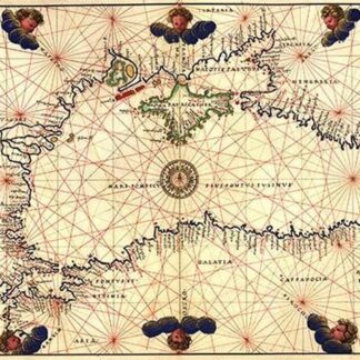 Portolan or Navigational Map of the Black Sea showing anthropomorphic winds by Battista Agnese