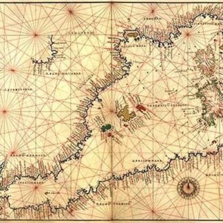Portolan or Navigational Map of the Western Mediterranean from Gibraltar to Piedmont & Sardinia by Battista Agnese