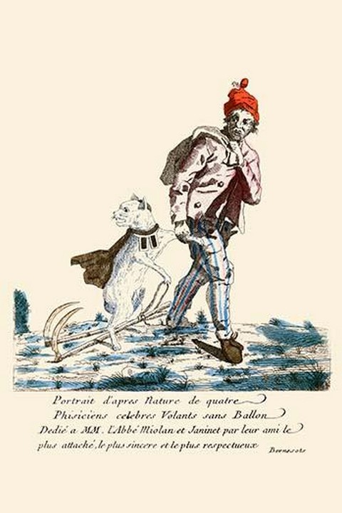 Portrait d'apr s nature de quatre phisiciens celebres volants sans ballon