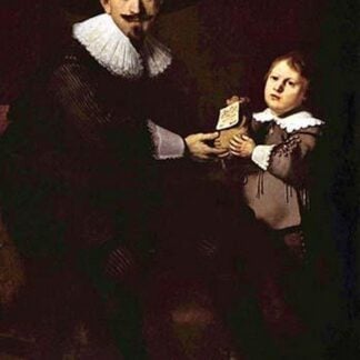 Portrait of Jan and his son Pellicorne by Rembrandt Van Rijn