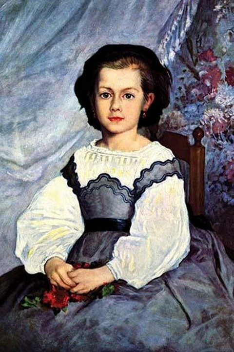 Portrait of Mademoiselle Romaine Lancaux by Pierre-Auguste Renoir