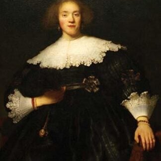 Portrait of a Seated Woman with Pendant by Rembrandt Van Rijn