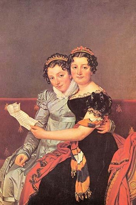 Portrait of the daughters of Joseph Bonaparte by Jacques Louis David