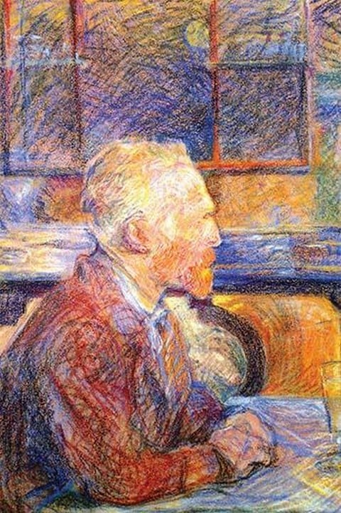 Portrait of van Gogh by Henri de Toulouse-Lautrec