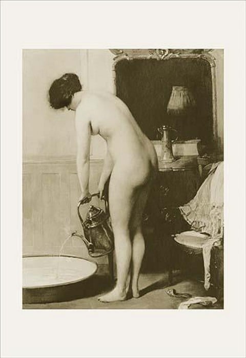 Pouring a Bath by P. Sezille des Essarts
