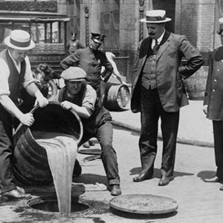 Pouring out illegal alcohol into a Sewer