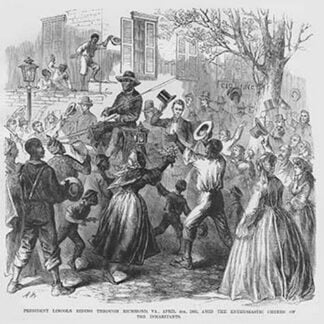 President Lincoln Rides through Richmond
