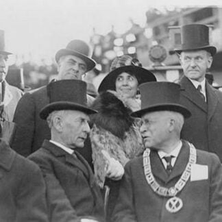 President and Mrs. Coolidge at the laying of the cornerstone of the George Washington Masonic National Memorial