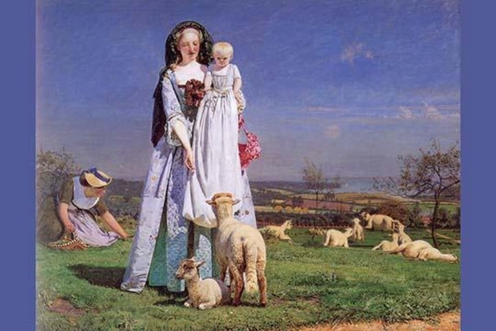 Pretty Baa Lambs by Ford Madox Brown