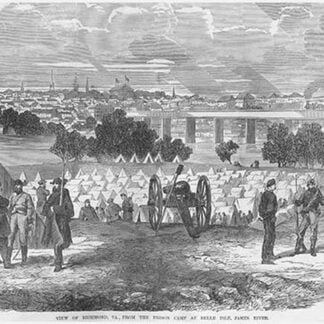 Prison Camp at Belle Isle near Richmond by Frank Leslie