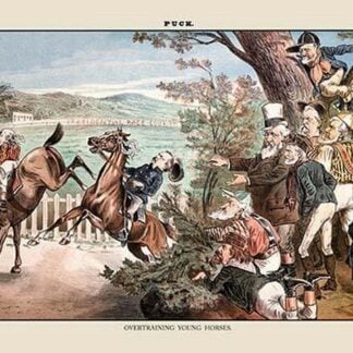 Puck Magazine: Overtraining Young Horses by Bernhard Gillam