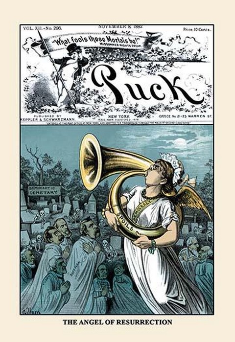 Puck Magazine: The Angel of Resurrection by Bernhard Gillam