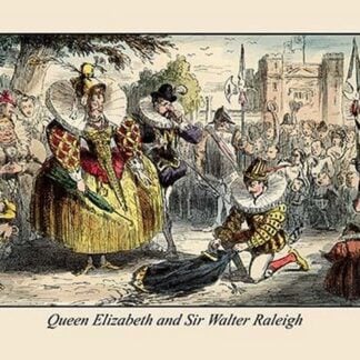 Queen Elizabeth and Sir Walter Raleigh by John Leech