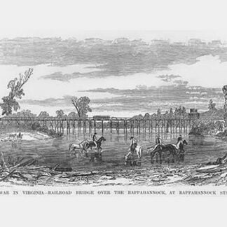 Railroad Bridge over the Rappahannock River by Frank Leslie