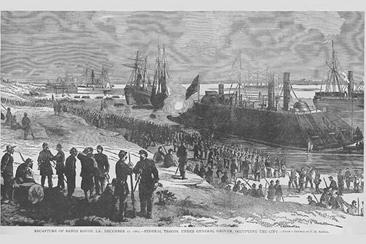 Recapture of Baton Rouge by Frank Leslie