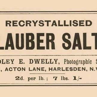 Recrystallized Glauber Salts
