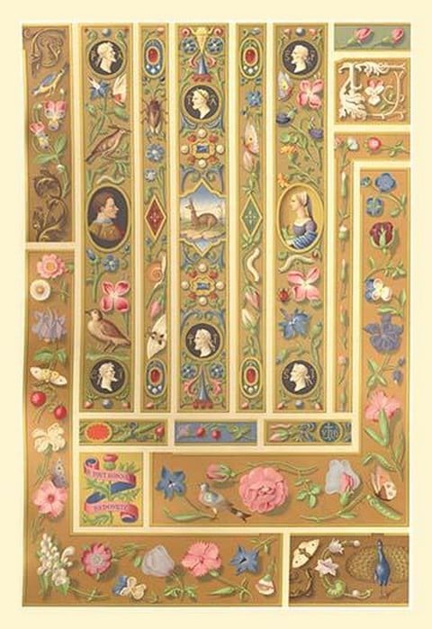 Renaissance Border Designs by Auguste Racinet