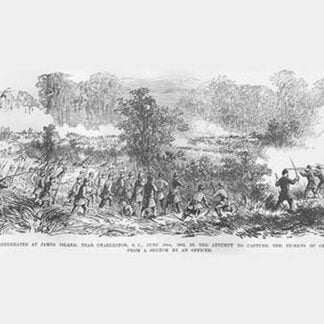 Repulse of Attack on James Island by Frank Leslie