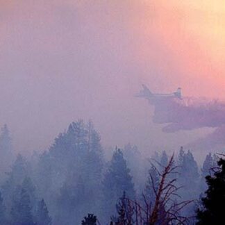 Retardent drops over Forest Fire by Bob Nichols