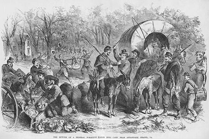 Return of a Foraging Party by Frank Leslie