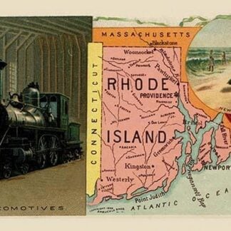 Rhode Island State Map by Arbuckle Brothers